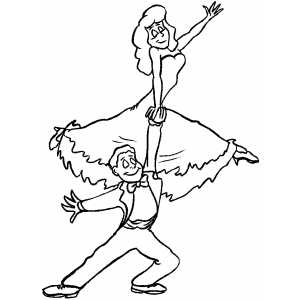 Classic Dancing coloring page