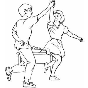 Couple Dance Training coloring page