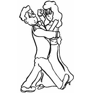 Couple In Slow Dance coloring page