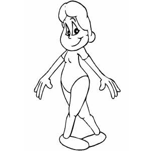 Girl Ballet coloring page