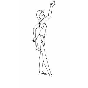 Girl Training Ballet Moves coloring page