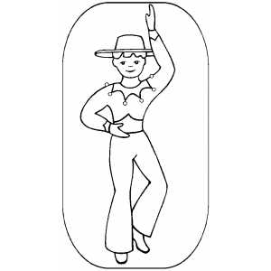 National Dancing coloring page