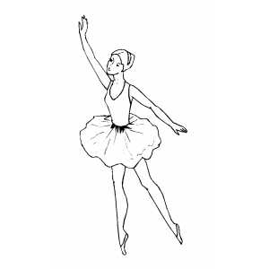 Pointing Top Ballet Move coloring page