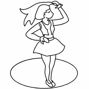 Serious Dancer coloring page