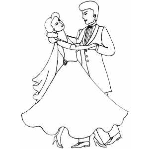 Waltz Dance coloring page