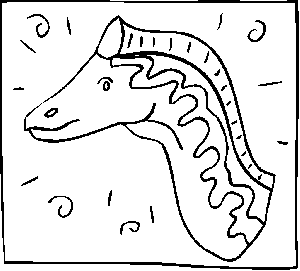 Dinosaur Head coloring page