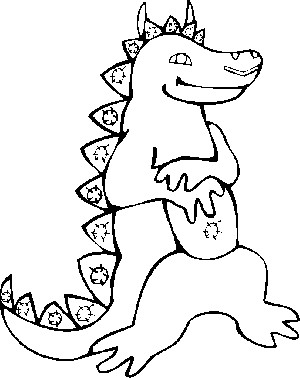 Happy Dinosaur coloring page