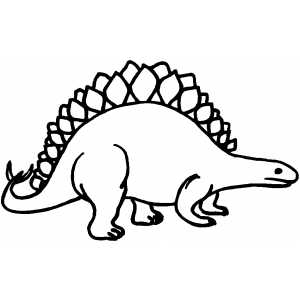 Sad Stegosaurus coloring page