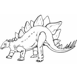 Stegosaurus Ready For Attack coloring page