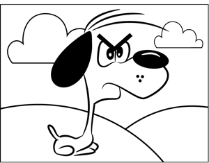 Angry Dog coloring page