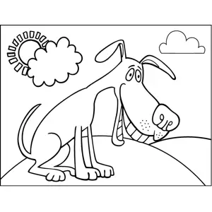 Chomping Dog coloring page