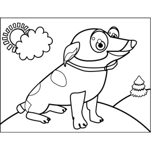 Cute Spotted Pup coloring page