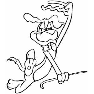 Dancing Dog coloring page