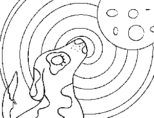Dog Howling coloring page