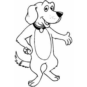 Dog Presenting coloring page