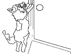 Dog Welcoming Owner coloring page