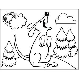 Dog on Hind Legs coloring page