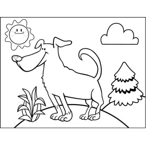 Eager Dog coloring page
