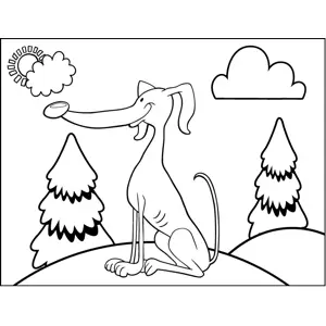 Eager Greyhound coloring page