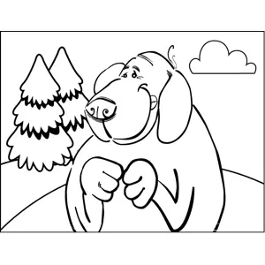 Plotting Dog coloring page