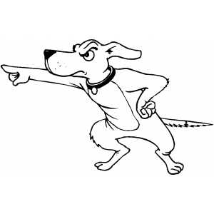 Pointing Dog coloring page