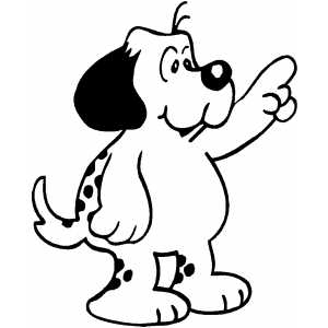 Pointing Puppy coloring page