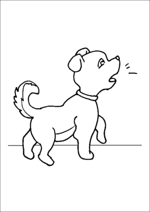 Puppy Barking coloring page
