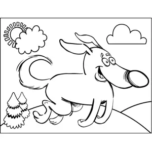 Running Dog coloring page