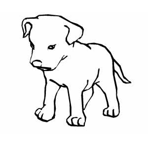 Sad Puppy coloring page