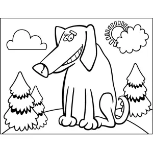 Sheepish Dog coloring page