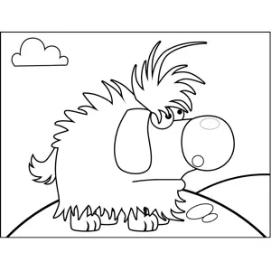 Short Hairy Dog coloring page