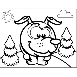 Sly Dog coloring page