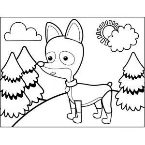 Standing Chihuahua coloring page