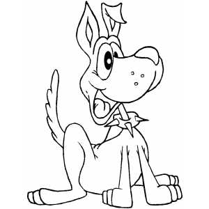 Surprised Puppy coloring page