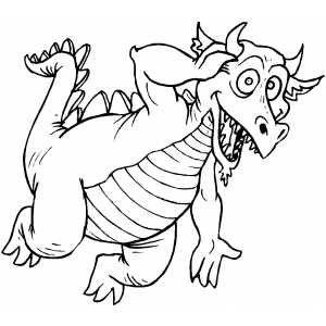 Excited Dragon coloring page