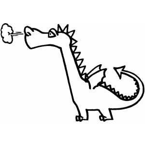 Flamethrower Dragon coloring page