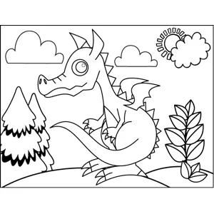 Nervous Dragon coloring page