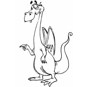 Thin Pointing Dragon coloring page