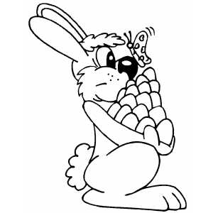 Bunny And Butterfly coloring page