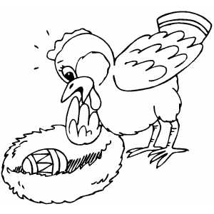 Chick And Easter Egg coloring page