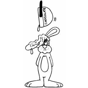 Chocolate Bunny coloring page