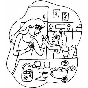 Coloring Eggs coloring page