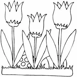 Eggs And Lilies coloring page