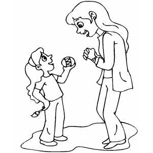 Girl Show Colored Egg coloring page