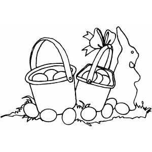 Two Easter Baskets coloring page