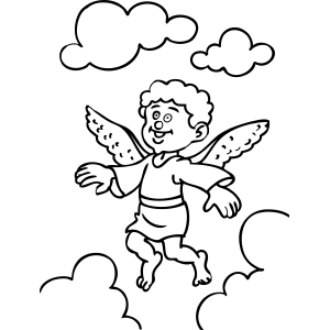 Boy Angel coloring page