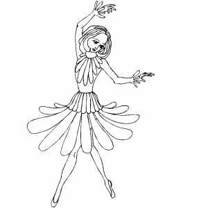 Fairy With Double Hands coloring page