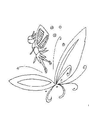 Fairy in a Flower Coloring Page
