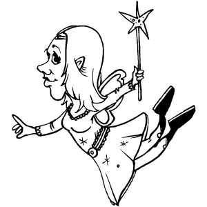 Flying Fairy coloring page
