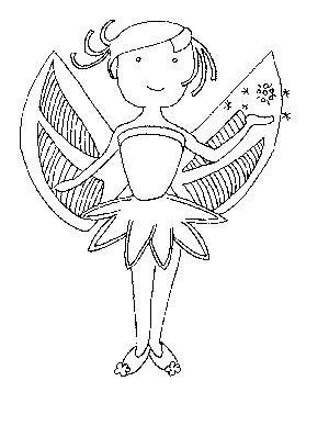 Sparkling Fairy Coloring Page